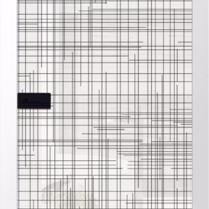 JOKA Glastür CUTS, BLACKLINE inklusive Weißlack Zarge