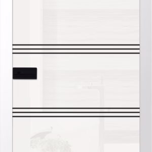 JOKA Glastür LINE UP, BLACKLINE inklusive Weißlack Zarge