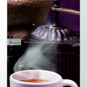 JOKA Glastür Coffee Fläche Keramischer Fotoprint inklusive Weißlack Zarge