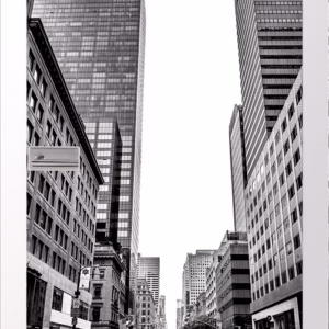 JOKA Glastür New York Fläche Keramischer Fotoprint inklusive Weißlack Zarge