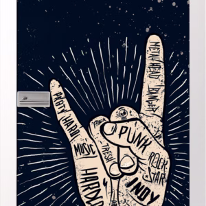 JOKA Glastür Rockon Fläche Keramischer Fotoprint inklusive Weißlack Zarge