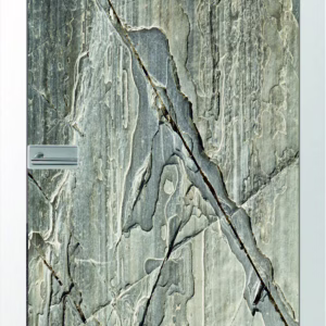 JOKA Glastür Stone3 Fläche Keramischer Fotoprint inklusive Weißlack Zarge