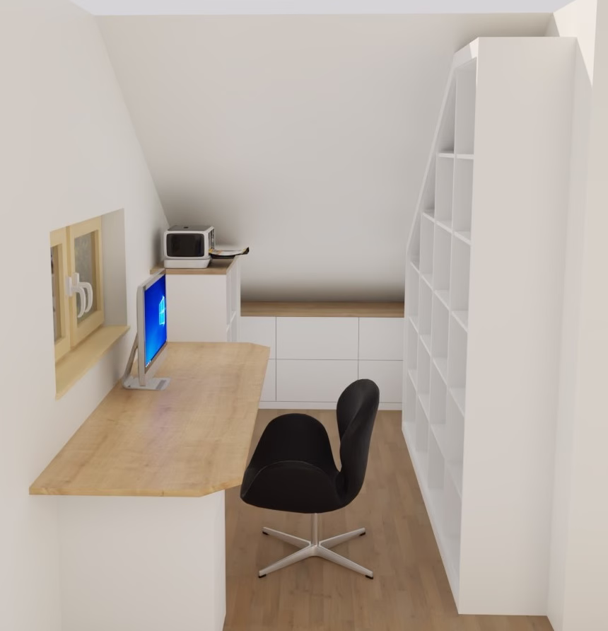 Individueller Möbelbau mit Montage | Dachschrägeschrank nach Maß mit Montage | Einbauschrank für Dachschräge Maßanfertigung | Maßgefertigte Schränke für Dachschrägen | Giebelschrank mit Montage | Büromöbel vom Tischler mit Montage 1 Individueller Möbelbau mit Montage | Dachschrägeschrank nach Maß mit Montage | Einbauschrank für Dachschräge Maßanfertigung | Maßgefertigte Schränke für Dachschrägen | Giebelschrank mit Montage | Büromöbel vom Tischler mit Montage