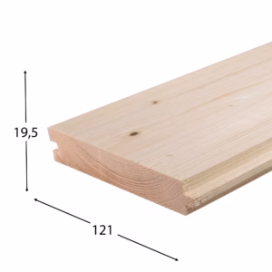 Nordisches Weißholz-Rauhspund 19,5 x 121 x 1800 mm