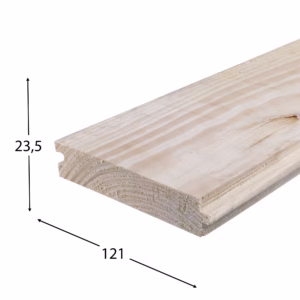 Nordisches Weißholz-Rauhspund 23,5 x 121 x 3000 mm