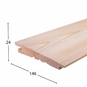 Keilspundprofil sibirische Lärche 14,6 x 24 x 4000 mm