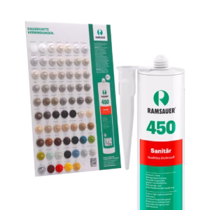 Ramsauer 450 Sanitär | Dichtstoff für Sanitärfugen |1K Silicon Dichtstoff 310ml Kartusche