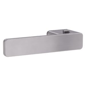 Rosettenlose Türgriffgarnitur von Griffwerk R8 ONE smart2lock Samtgrau Links | R8 One Schraubtechnik Samtgrau rosettenlos smart2lock | R8 ONE MADE BY GRIFFWERK Samtgrau smart2lock