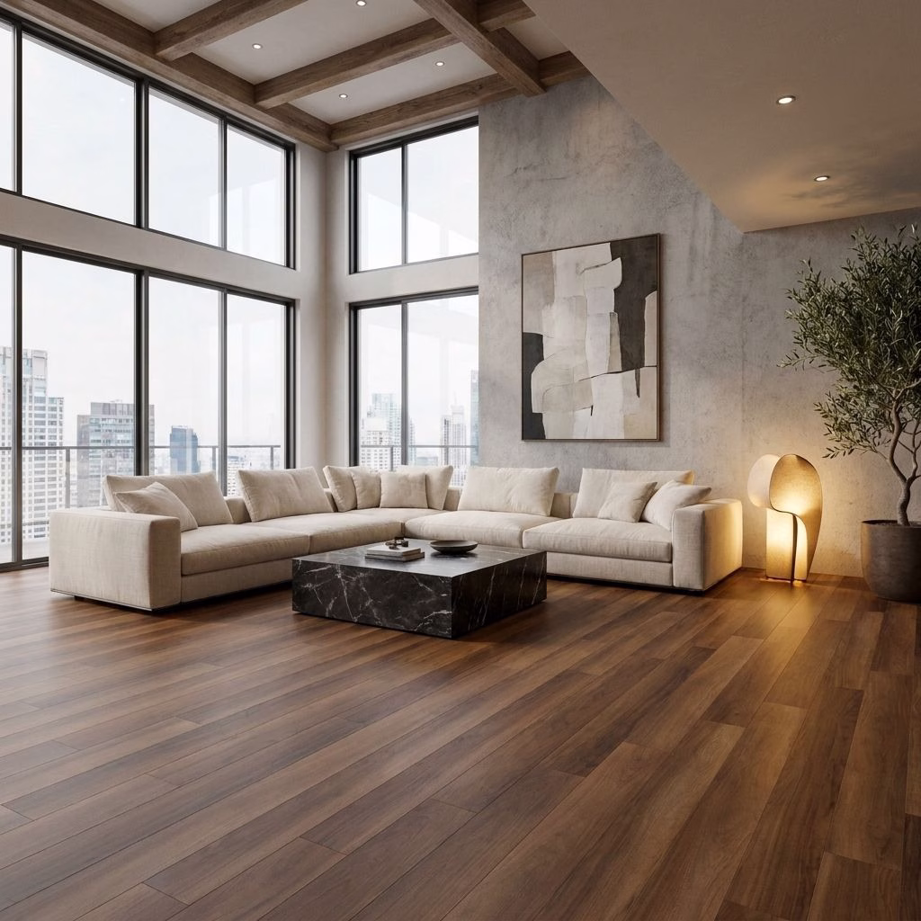 COREtec® Royal Walnut 85 | 50RLV3585 Kollektion SurPlus | Rigid-Vinylboden mit Kork Unterlage als Trittschalldämmung | Klick-Vinyl 'Royal Walnut' von COREtec® – Wasserfester Designboden in edler Walnussoptik 1 COREtec Rigid Klick-Vinyl Royal Walnut 85 - SurPlus - 50 RLV 3585_1920x1920
